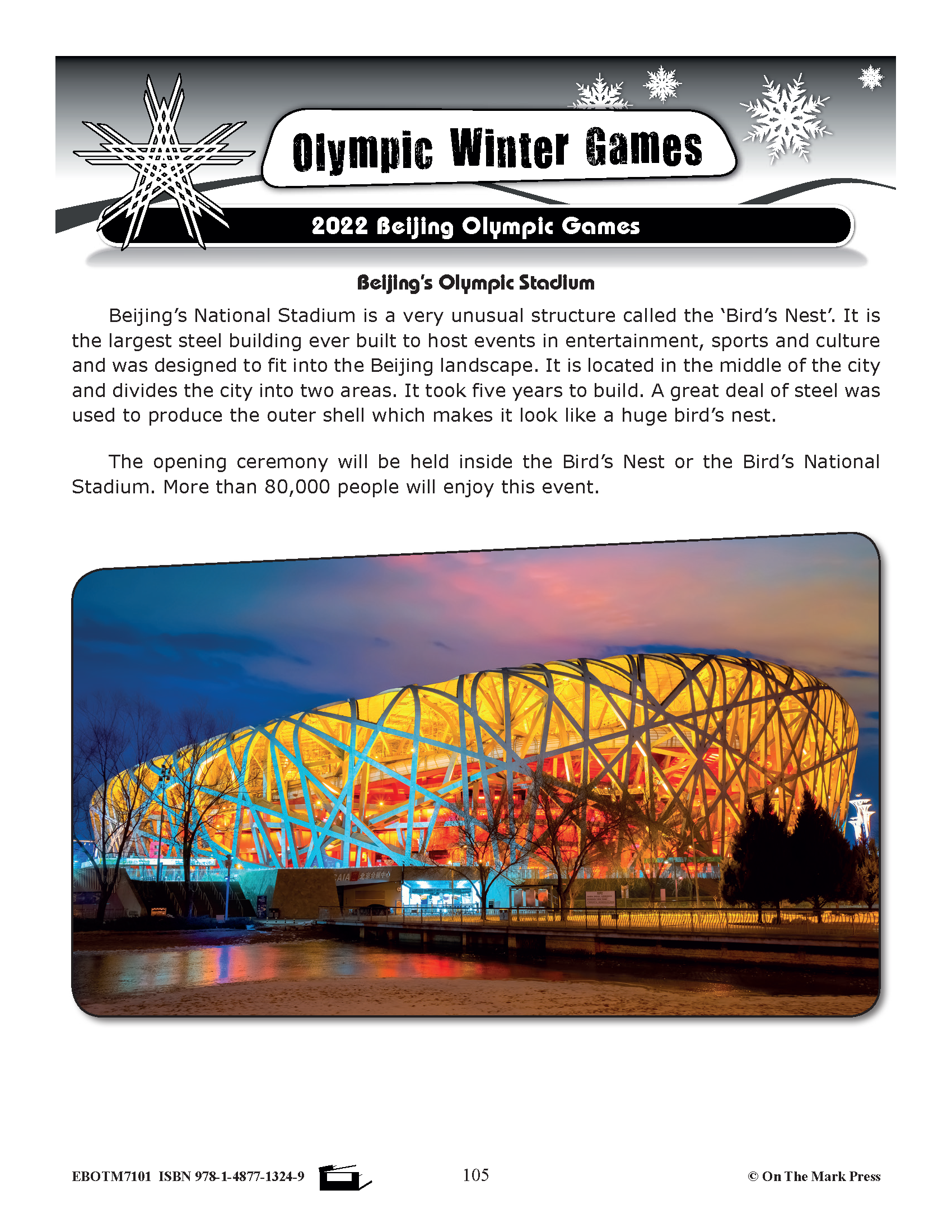 The 2022 Beijing Winter Olympics Grade 4-8