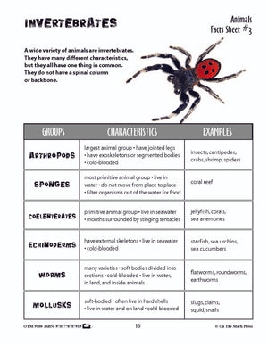 Animals: Student Reading Information & Worksheets Grades 3+