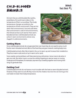 Animals: Student Reading Information & Worksheets Grades 3+