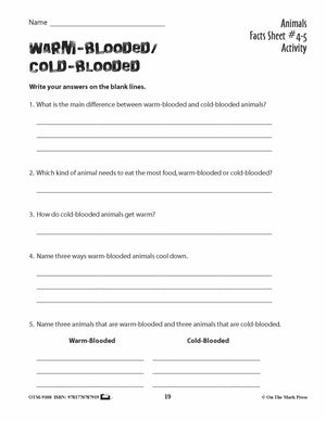 Animals: Student Reading Information & Worksheets Grades 3+
