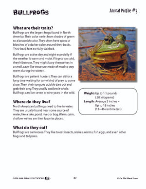 Amphibians Activities & Fast Fact Reading Folder Grades 3+