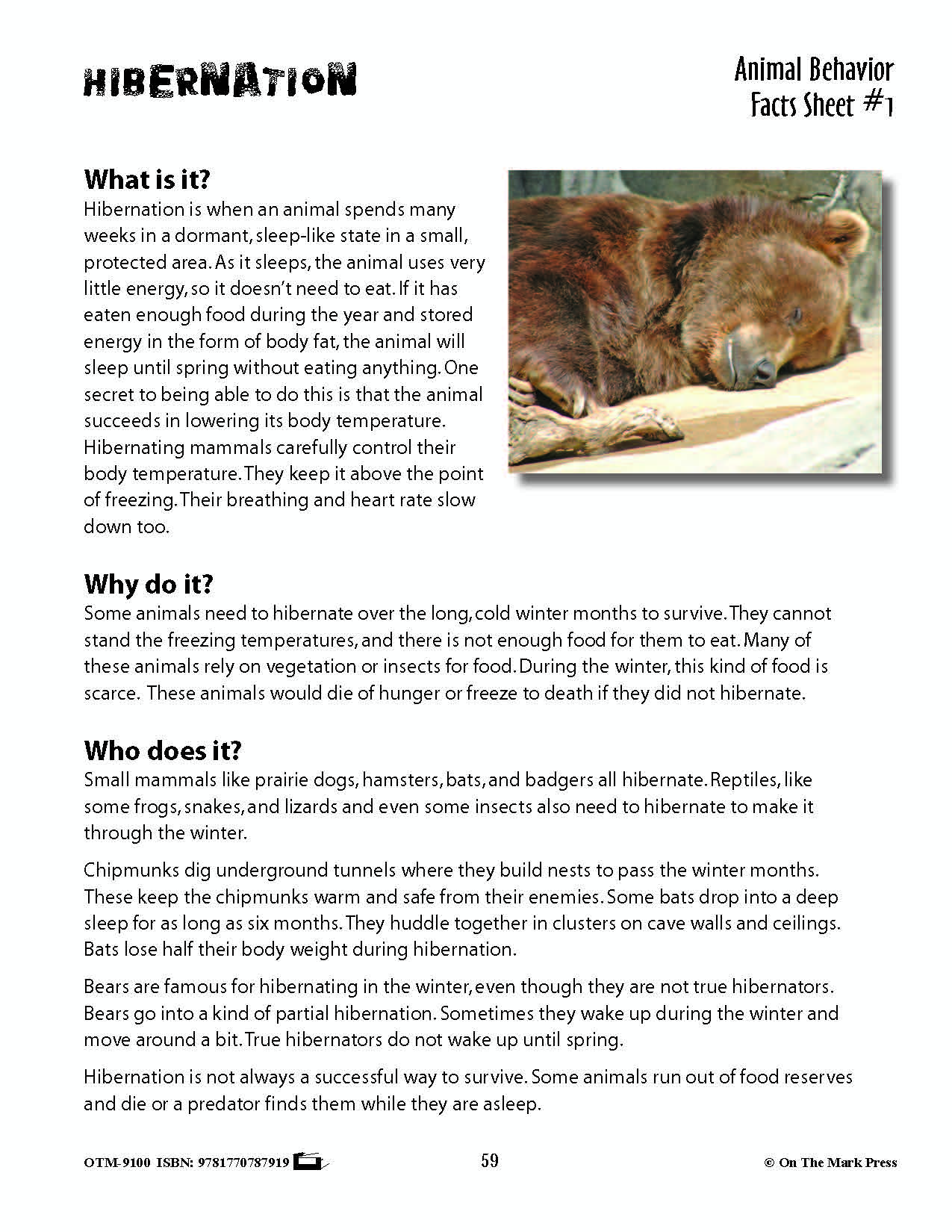 Animal Behavior Activities Grades 3+