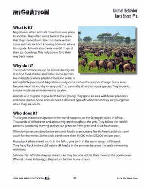 Animal Behavior Activities Grades 3+