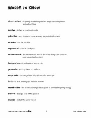 Animals & Habitats Vocabulary & Pre/Post-Test Grades 3+