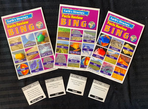 Earth's Crust Bingo Game Grades 4+