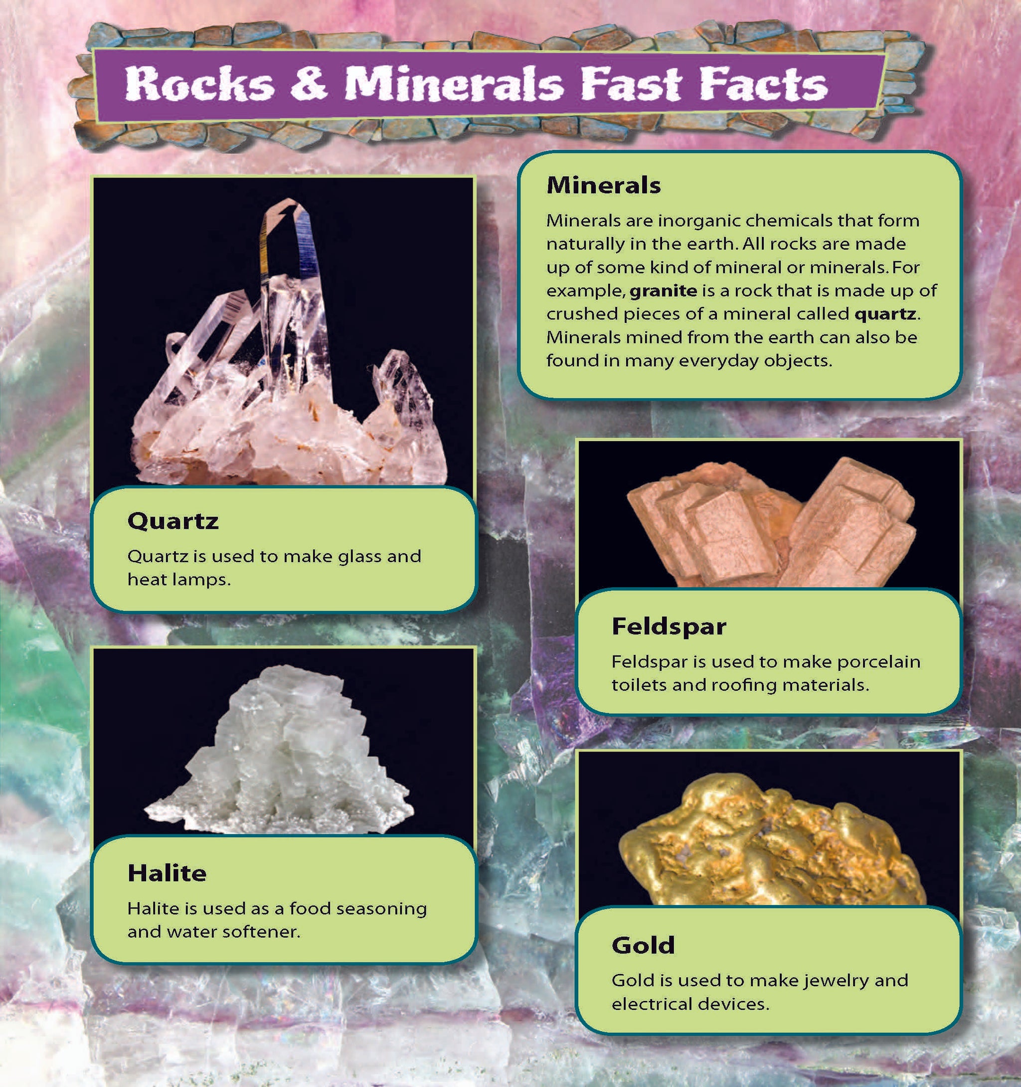 Rocks & Minerals Fast Fact Reading Folder Grades 4+