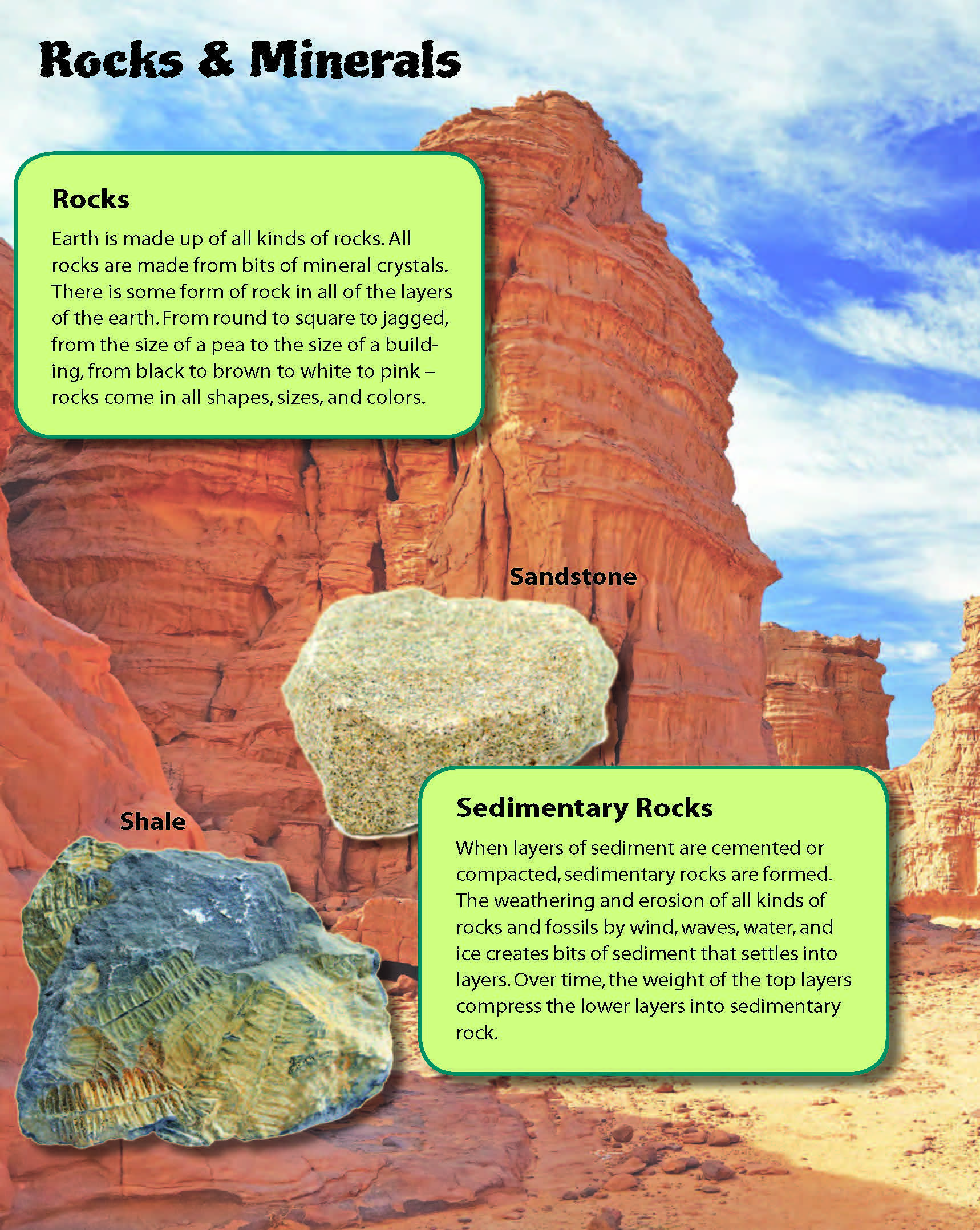 Rocks & Minerals Fast Fact Reading Folder Grades 4+