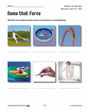 Force & Motion Review Activities Grades 4+