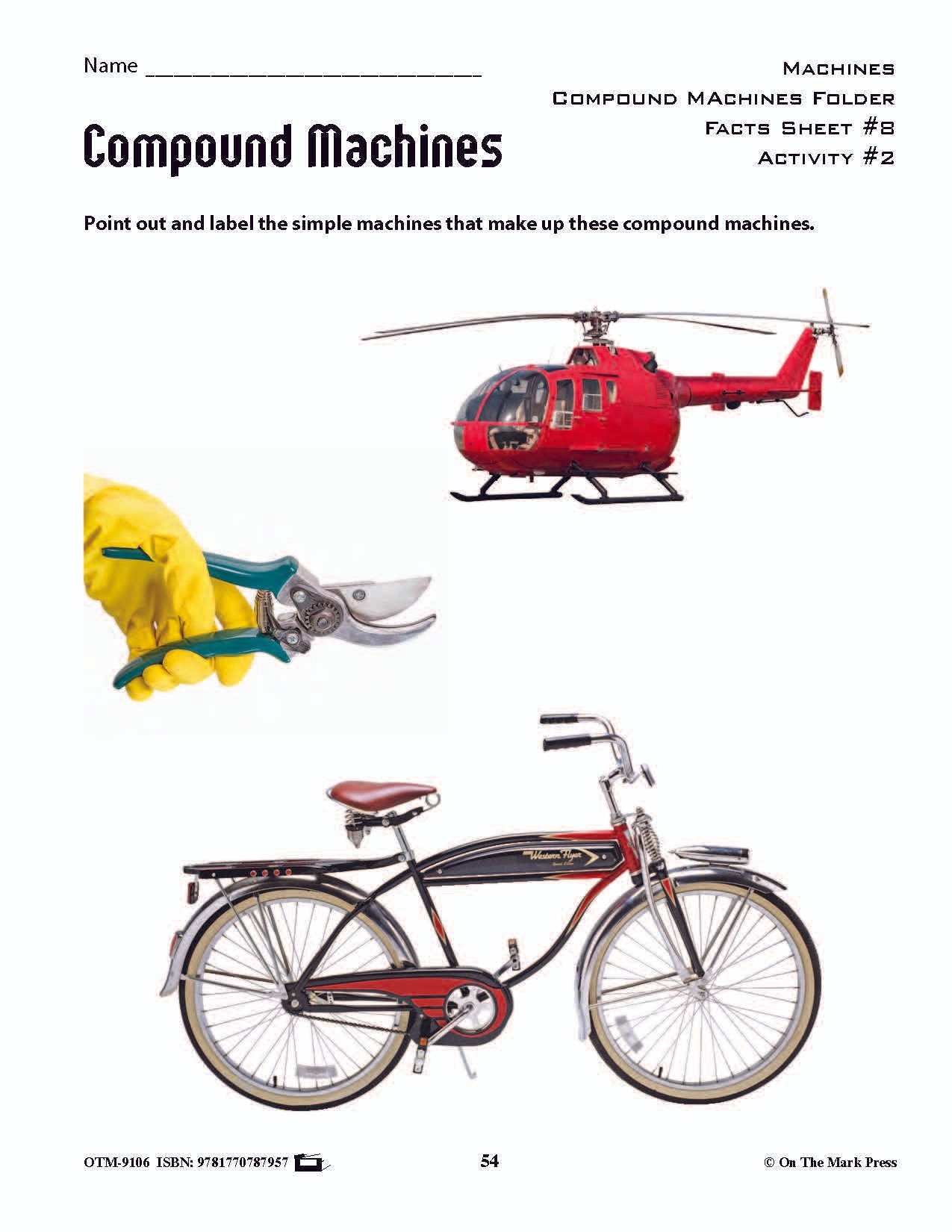 Compound Machines Activity Pages & Mini Poster Grades 4+