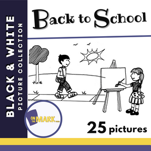 Back To School Black & White Picture Collection Grades K-8