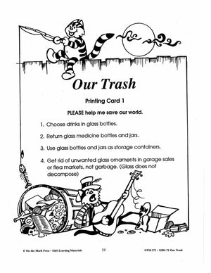 Our Trash Printing Cards Gr. 2-3