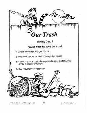 Our Trash Printing Cards Gr. 2-3
