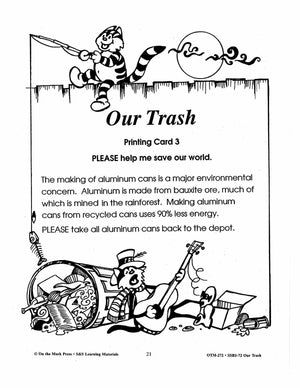 Our Trash Printing Cards Gr. 2-3
