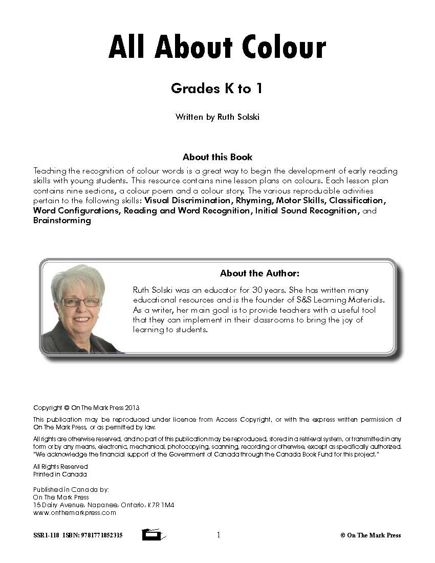 All about Colour Grades K-1