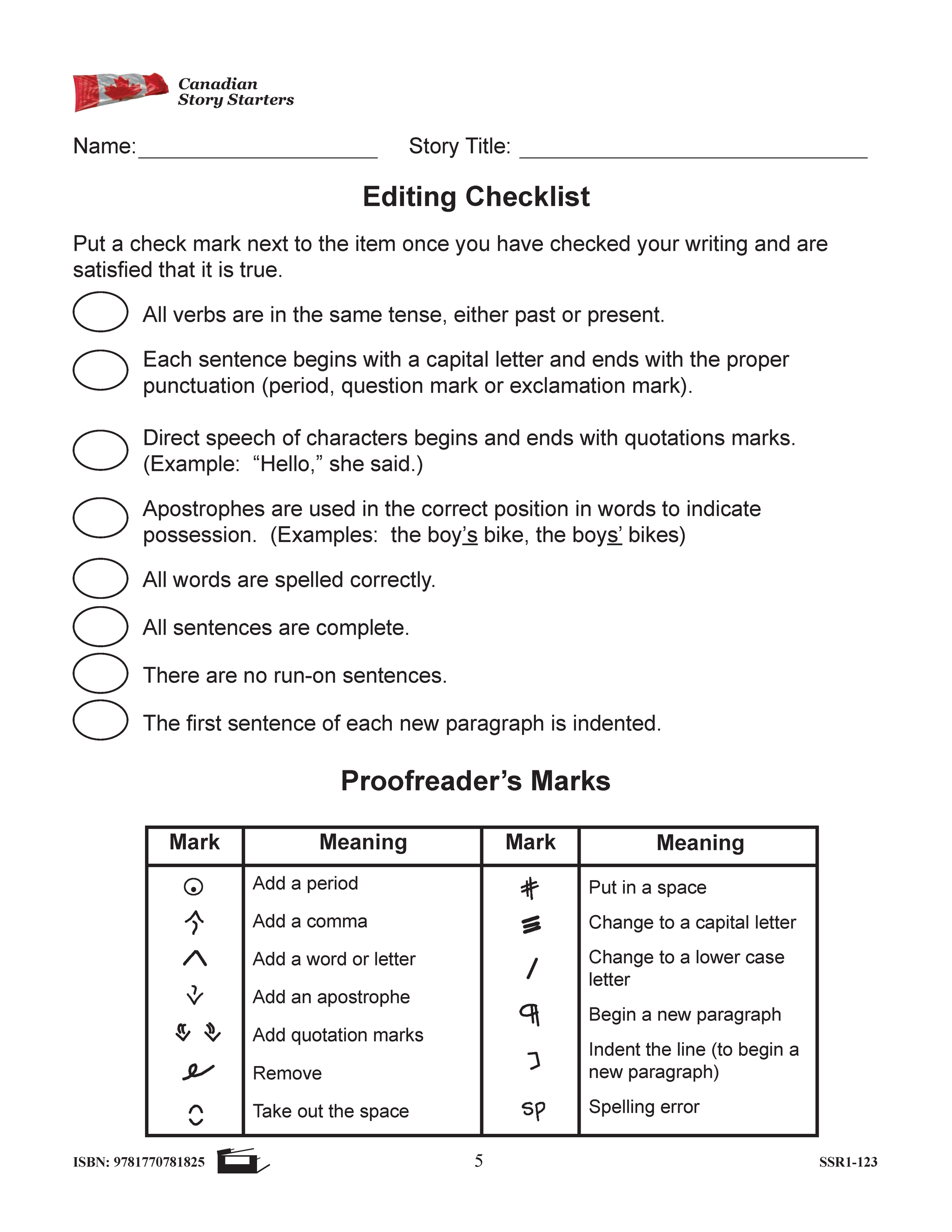 Canadian Military Story Starters Grades 4-6