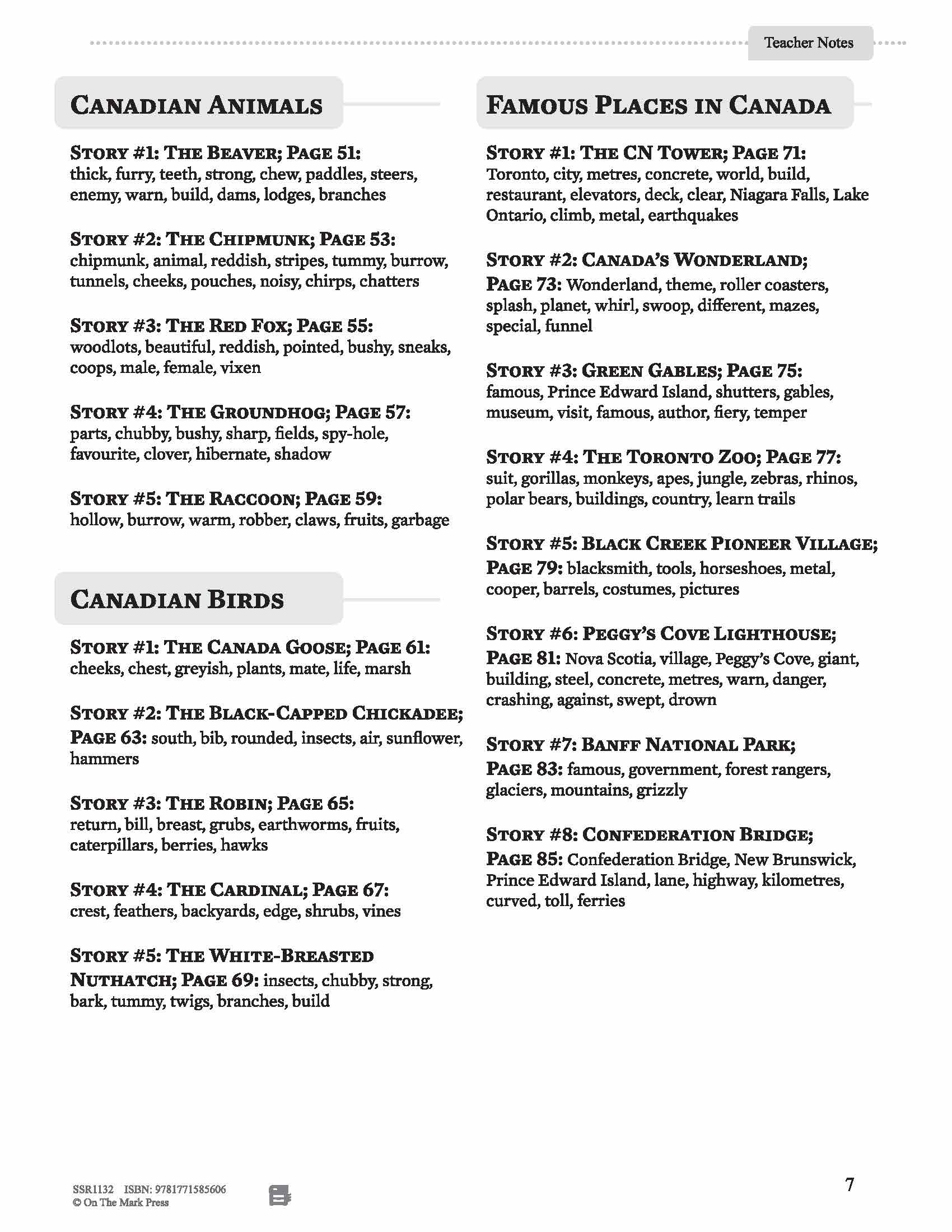 Banff National Park Reading Lesson Grades 1-2