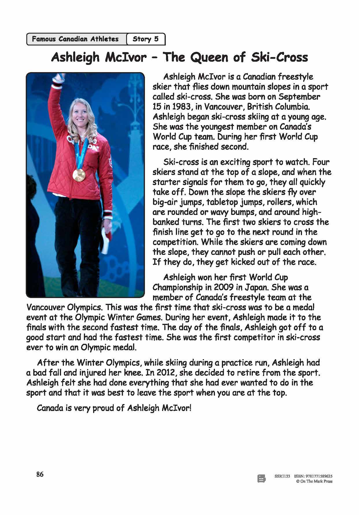 Ashleigh McIvor - The Queen of Ski-Cross Reading Lesson Grades 2-3