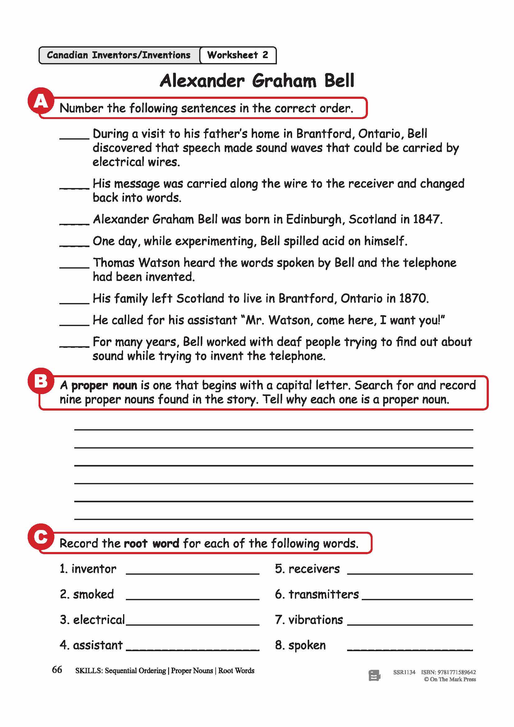Alexander Graham Bell - Telephone  Reading Lesson Grades 3-4