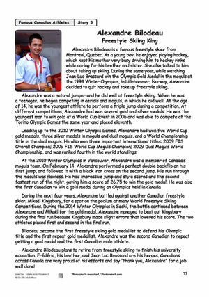Alexandre Bilodeau - Freestyle Skiing King Reading Lesson Grades 3-4