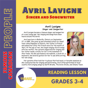 Avril Lavigne - Singer & Songwriter Reading Lesson Grades 3-4