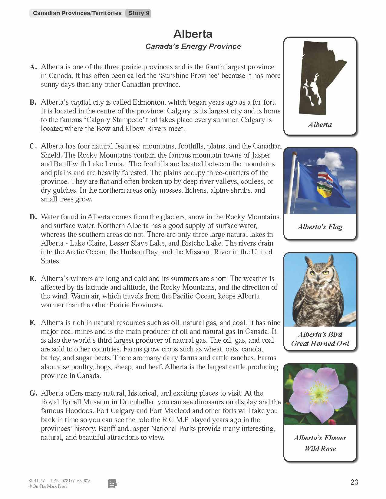 Alberta Reading Lesson Grades 6-7