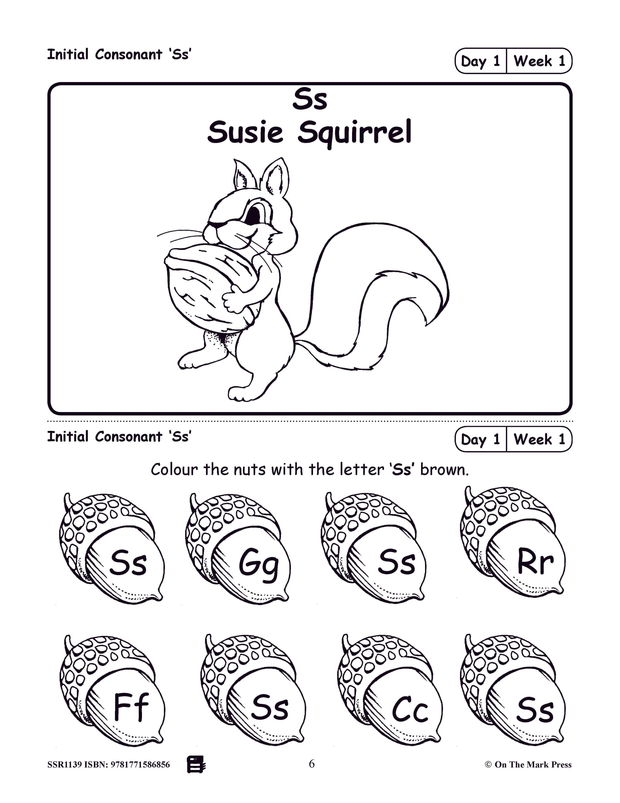 Canadian Daily Phonics Grades K-1 - Initial Consonants