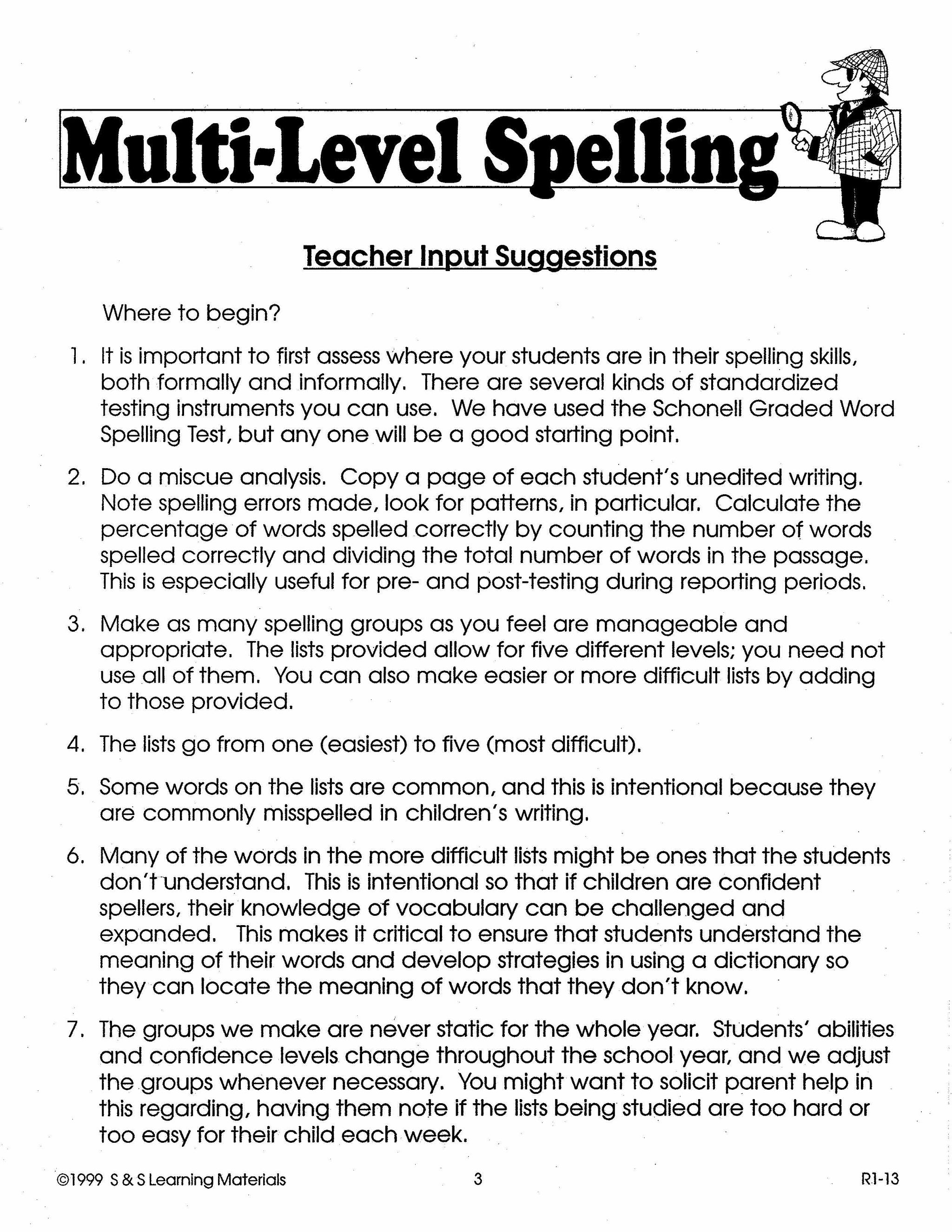 Multi-Level Canadian Spelling Program Grade 3-5