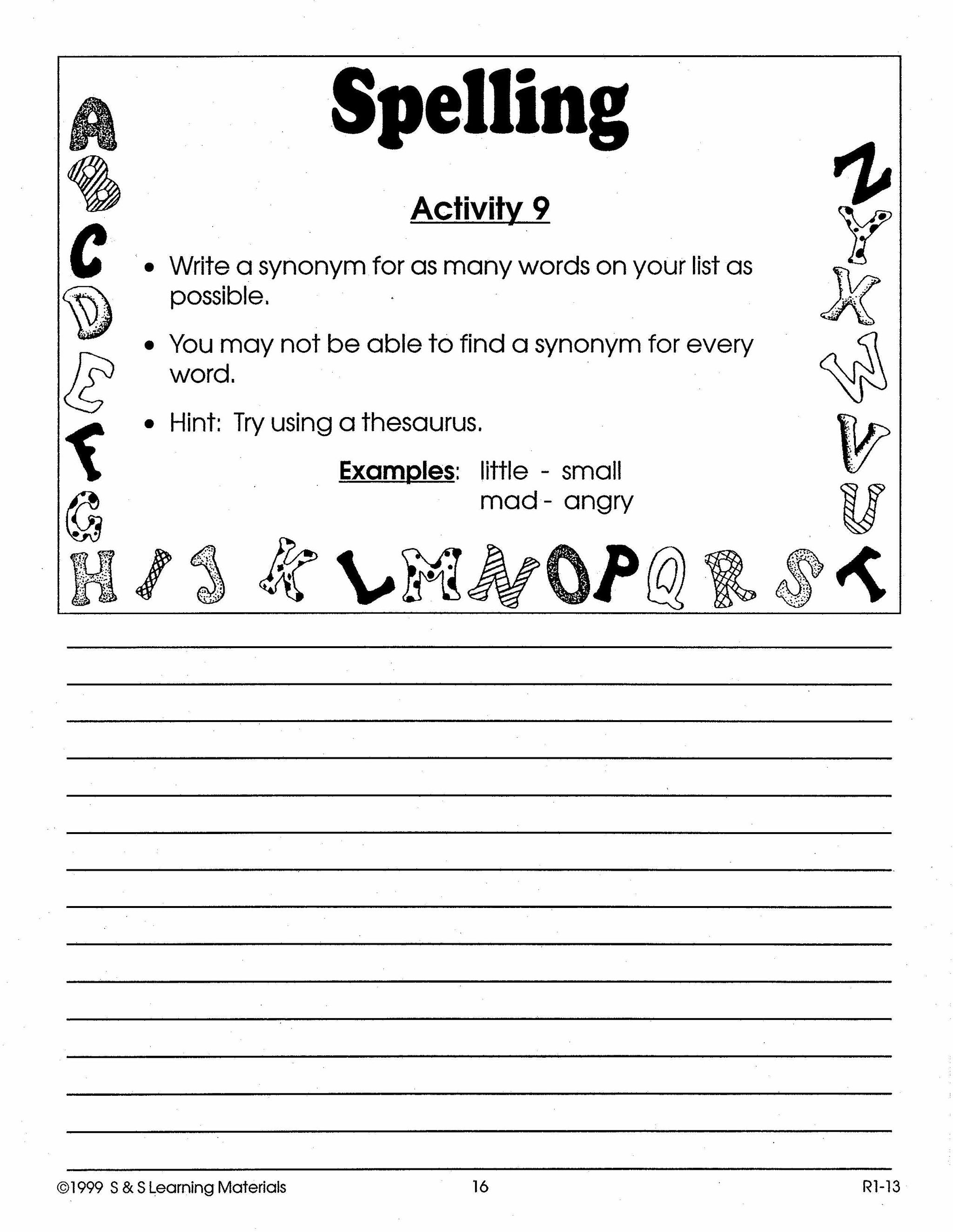 Multi-Level Canadian Spelling Program Grade 3-5