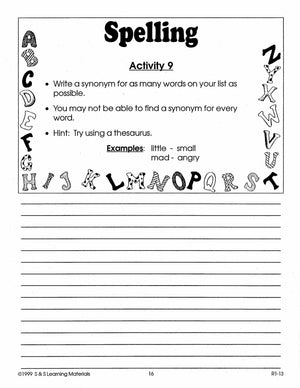 Multi-Level Canadian Spelling Program Grade 3-5