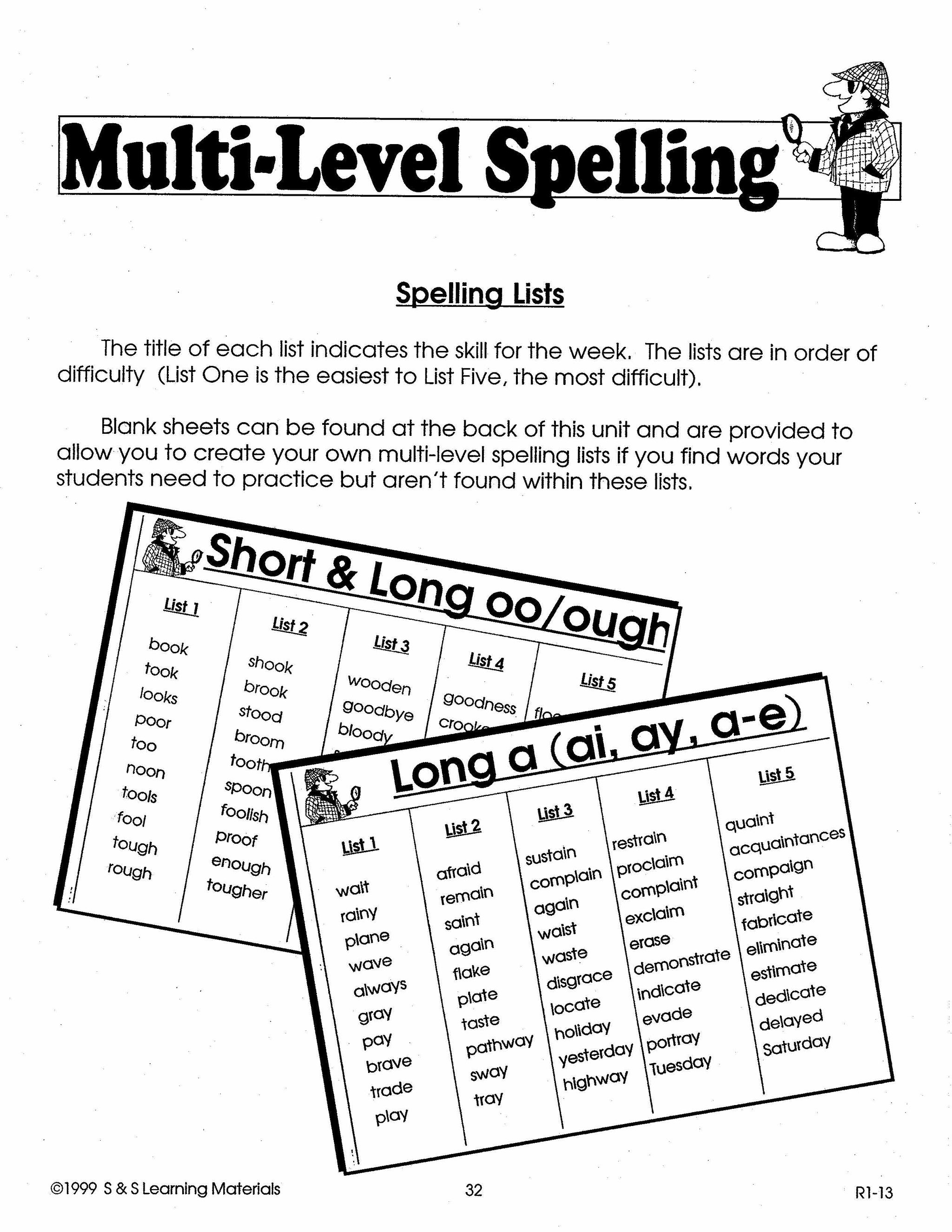 Multi-Level Canadian Spelling Program Grade 3-5