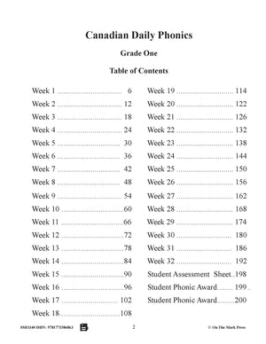 Canadian Daily Phonics Grade 1  | Consonants | Vowels | Blends