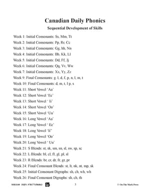 Canadian Daily Phonics Grade 1  | Consonants | Vowels | Blends