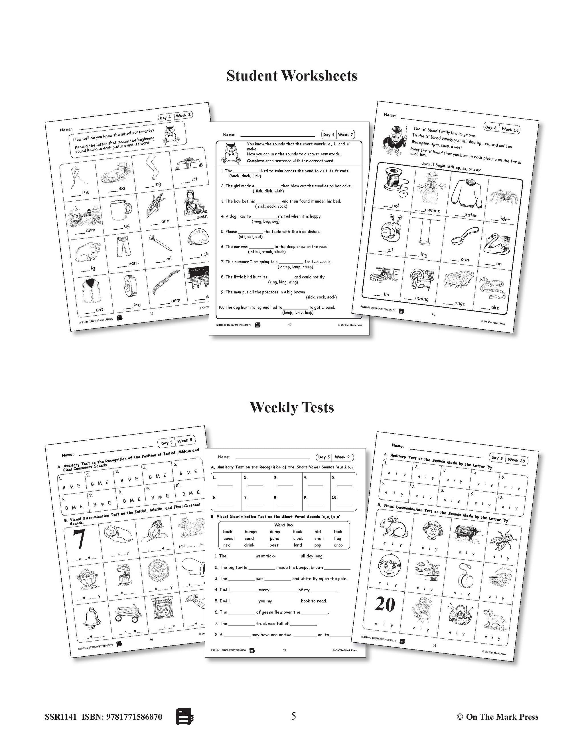 Canadian Daily Phonics Worksheets Gr 2 | Daily Phonics | Consonants | Vowels | Blends | Digraph