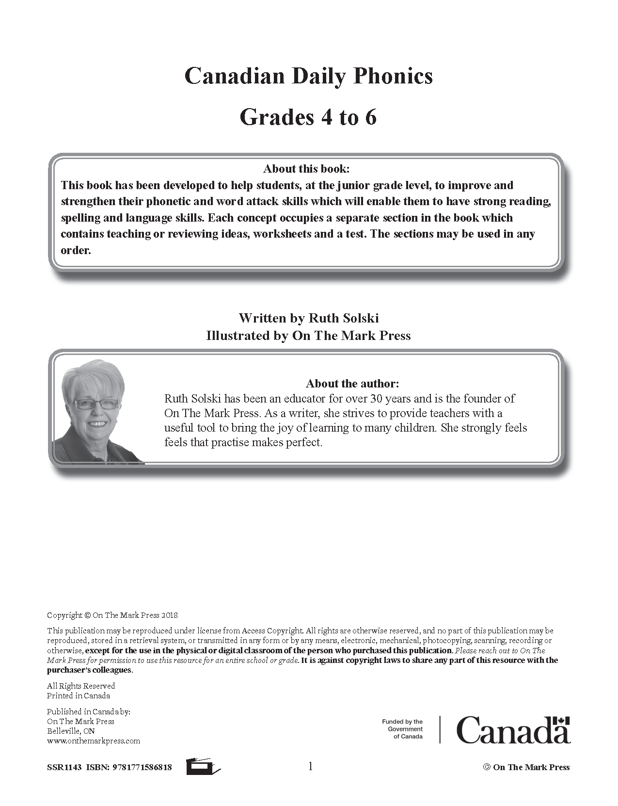 Canadian Daily Phonics Grades 4-6 Strengthen Phonics and Word Attack Skills