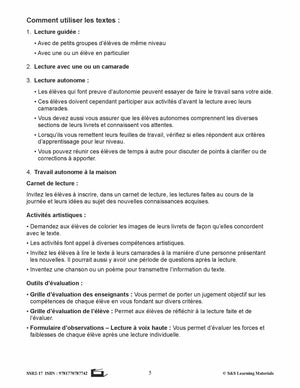 C'est un fait : Activités de compréhension de textes informatifs 1e année