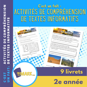 C'est un fait : Activités de compréhension de textes informatifs 2e année