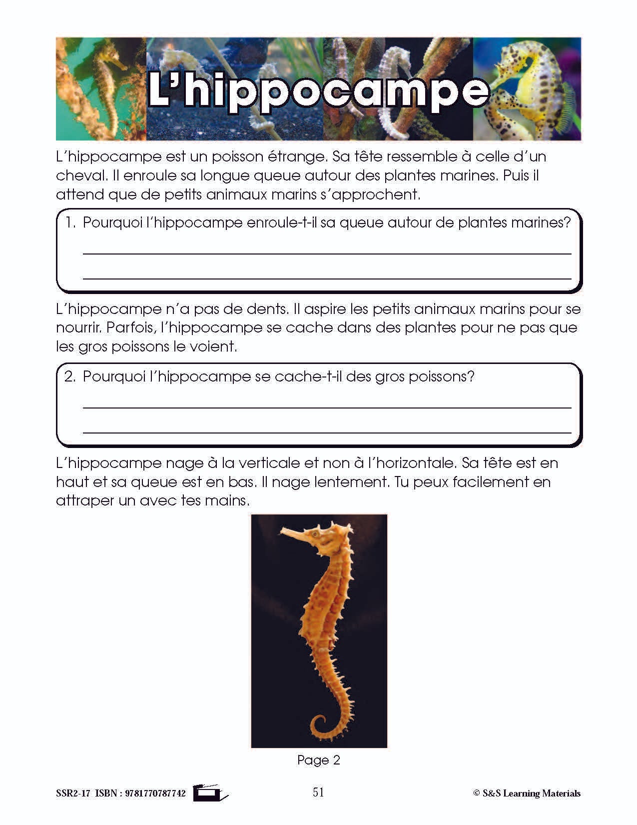 C'est un fait : Activités de compréhension de textes informatifs 2e année