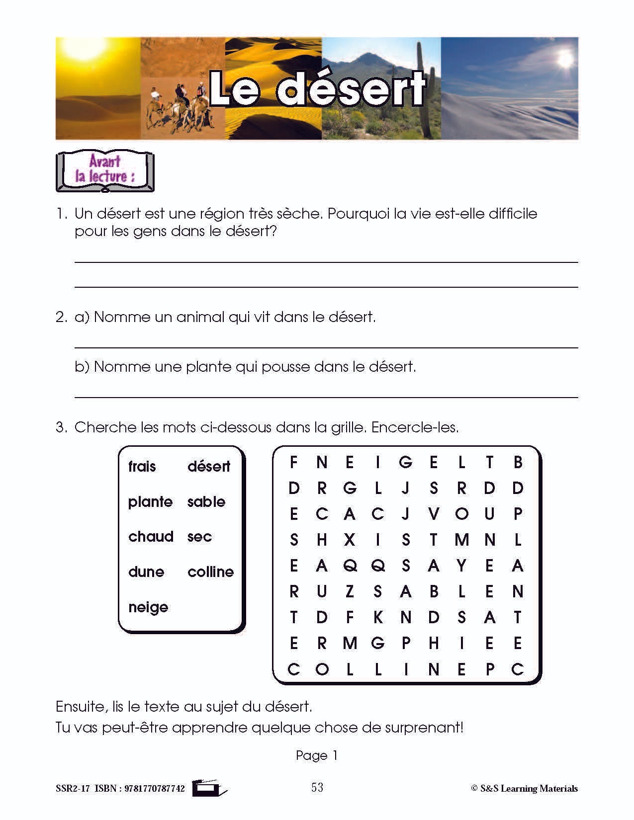 C'est un fait : Activités de compréhension de textes informatifs 2e année