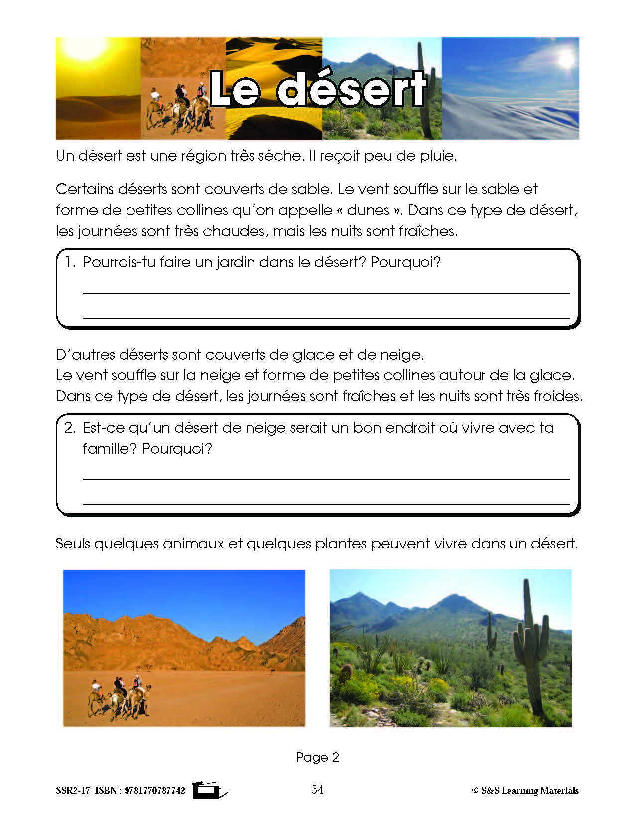 C'est un fait : Activités de compréhension de textes informatifs 2e année