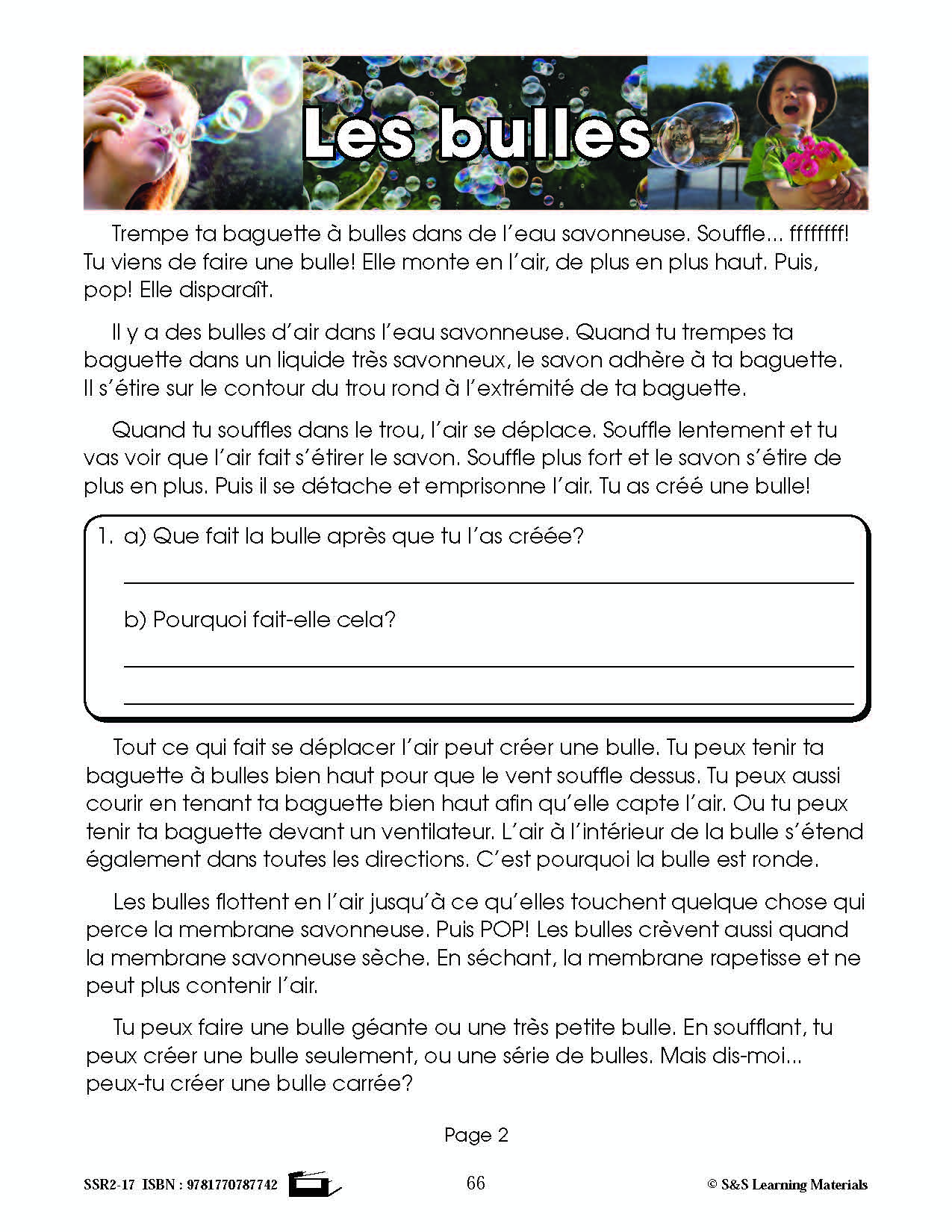 C'est un fait : Activités de compréhension de textes informatifs 3e année