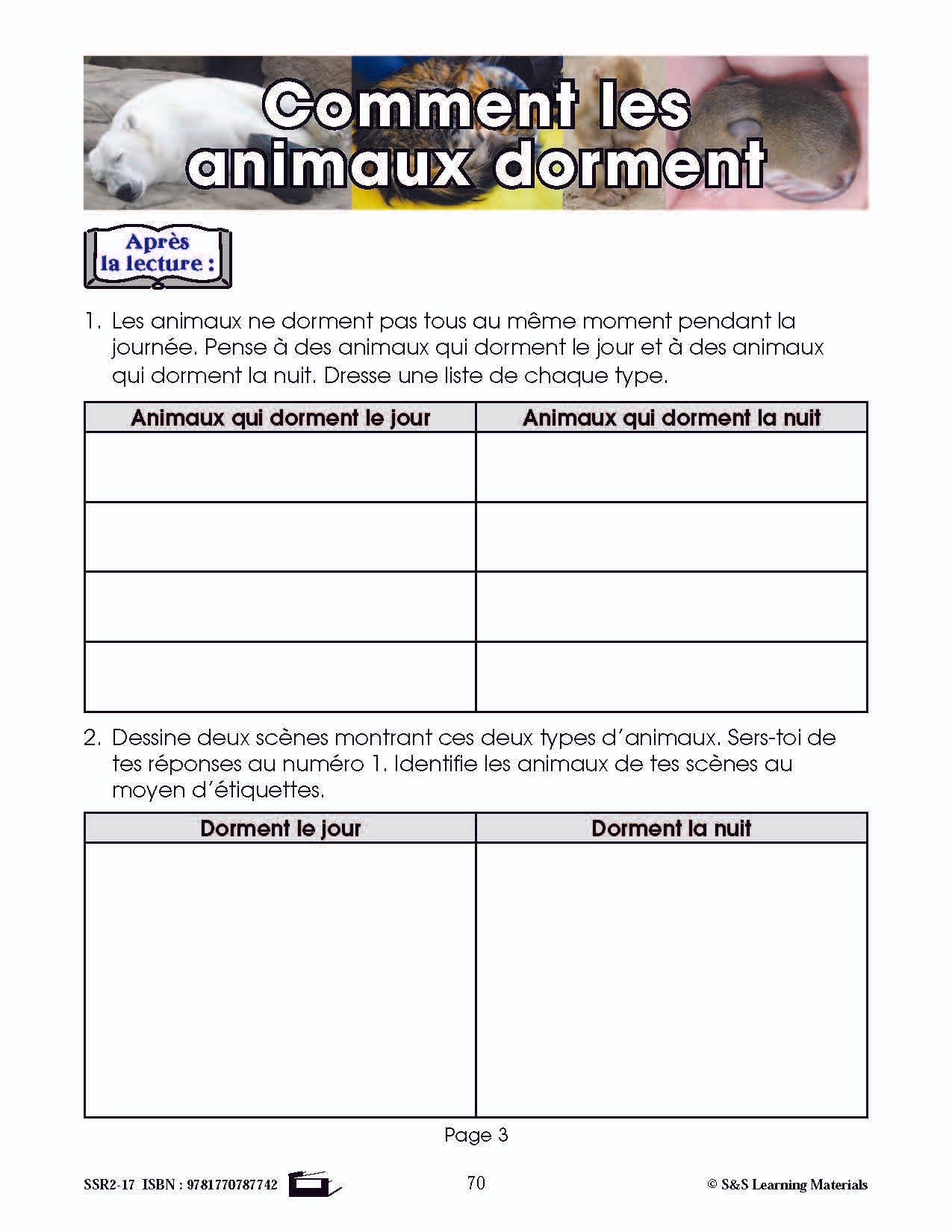 C'est un fait : Activités de compréhension de textes informatifs 3e année