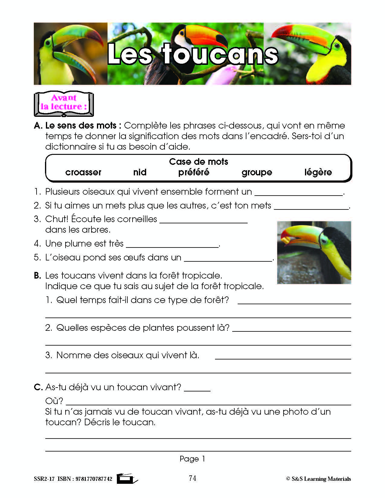 C'est un fait : Activités de compréhension de textes informatifs 3e année