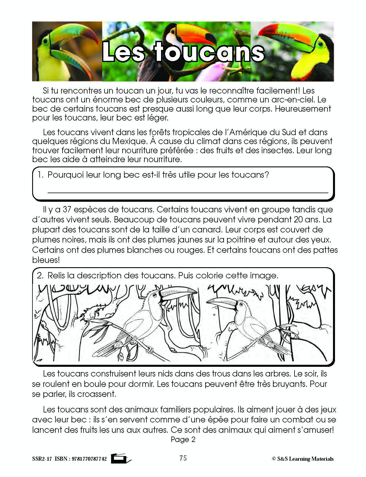 C'est un fait : Activités de compréhension de textes informatifs 3e année