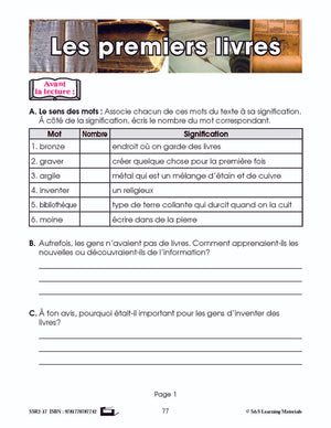 C'est un fait : Activités de compréhension de textes informatifs 3e année