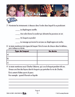 C'est un fait :  « Le hoquet » 4e année