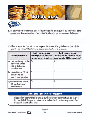 C'est un fait :  « Délice doré » 4e année