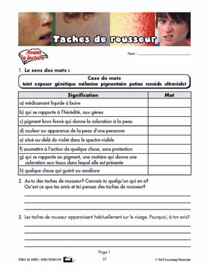 C'est un fait :  « Taches de rousseur » 5e année