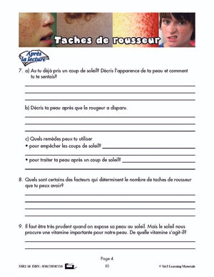 C'est un fait :  « Taches de rousseur » 5e année