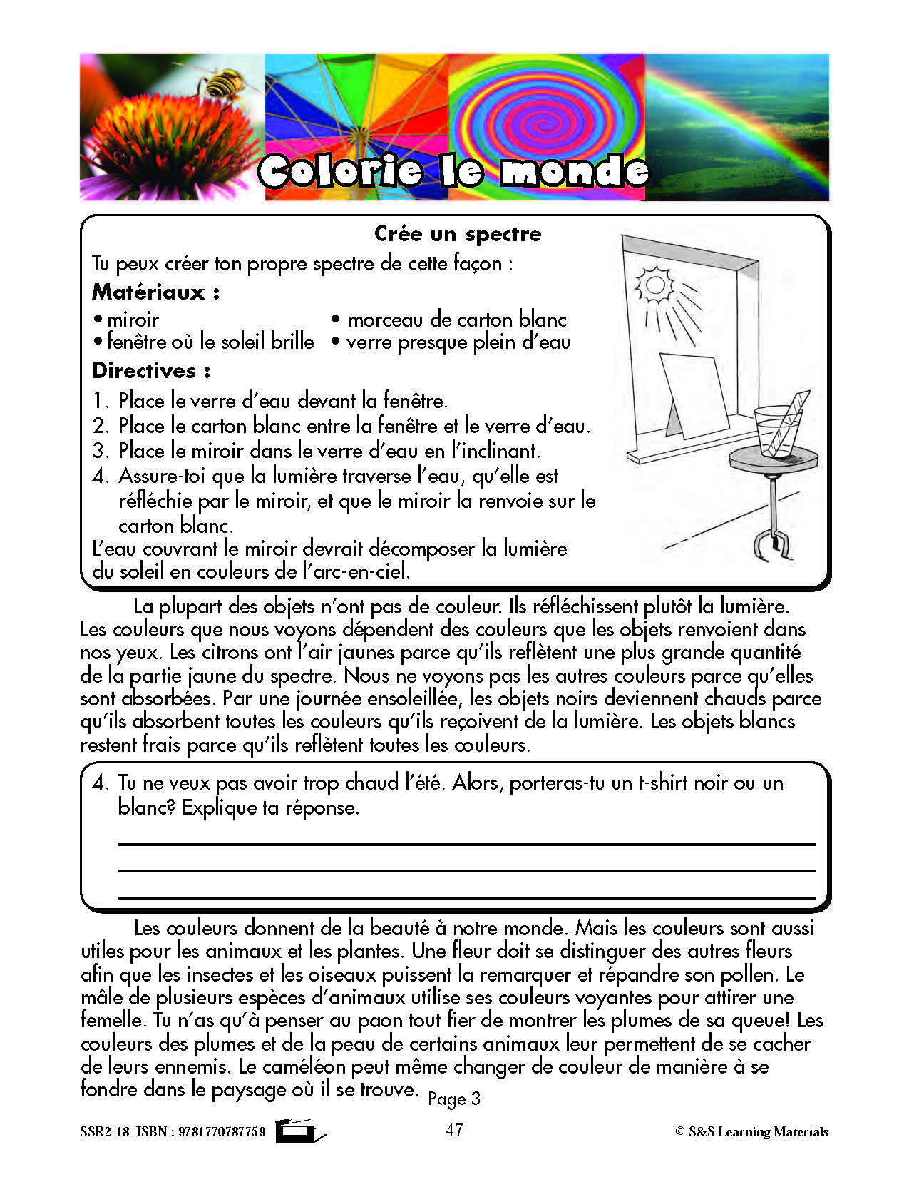 C'est un fait :  « Colorie le monde » 5e année
