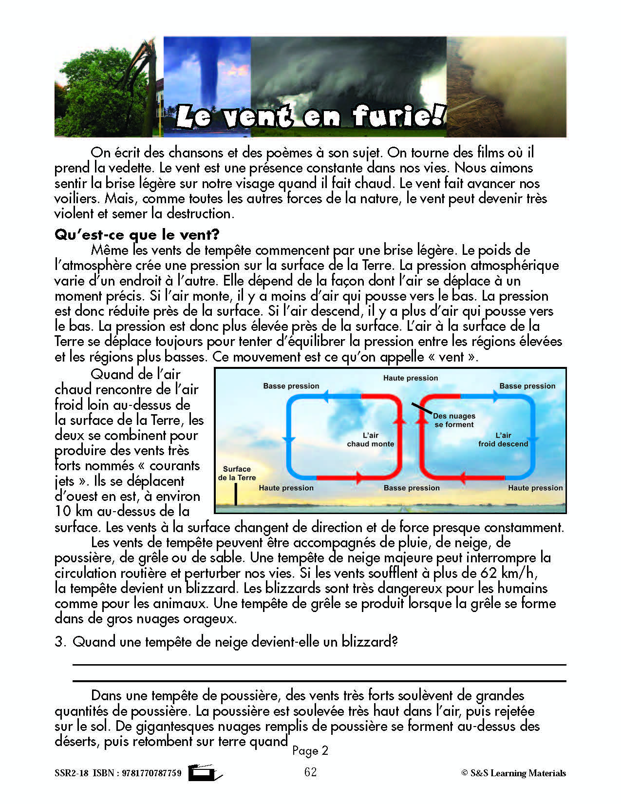 C'est un fait :  « Le vent en furie! » 5e année